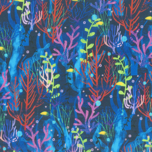 Octopus Garden - Coral Tropical Digitally Printed Yardage Primary Image