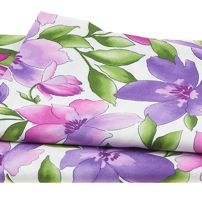 Catalina Ultra Violet Favorites - Large Floral White & Purple 2 Yard Cut