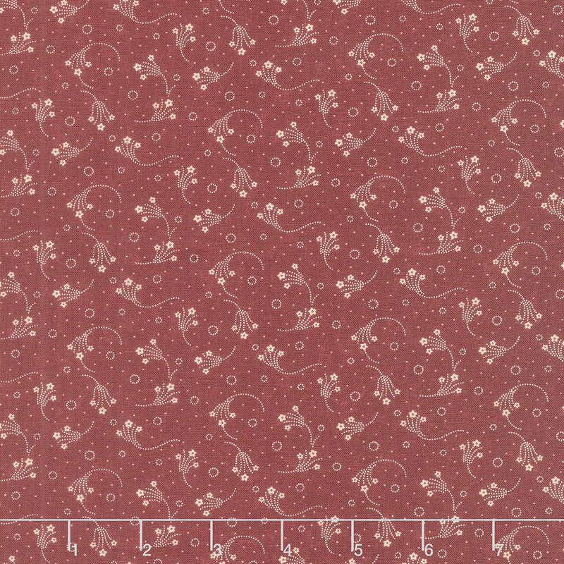 Back to Basics - Daisy Swirl Red Pepper Yardage Primary Image