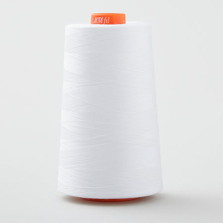 Aurifil 2024 Mako 50 Wt 100% Cotton Thread, 6,452 Yard Cone White