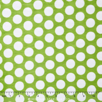 Cuddle® Classic Mod Dot - Jade/Snow 60" Minky Yardage