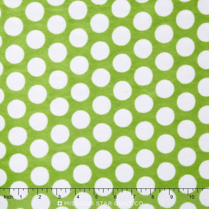 Cuddle® Classic Mod Dot - Jade/Snow 60" Minky Yardage