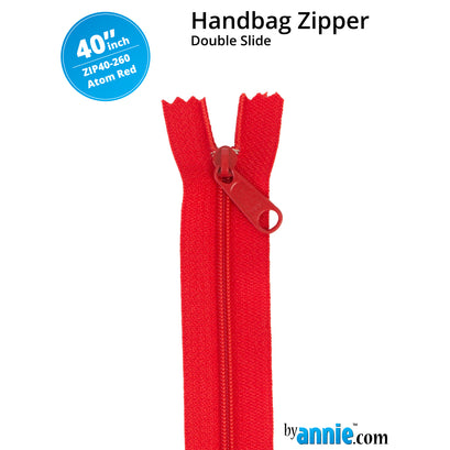 ByAnnie 40" Double Slide Zipper - Atom Red