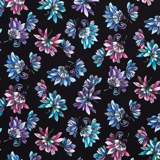 Xanadu - Floral Black Multi Yardage