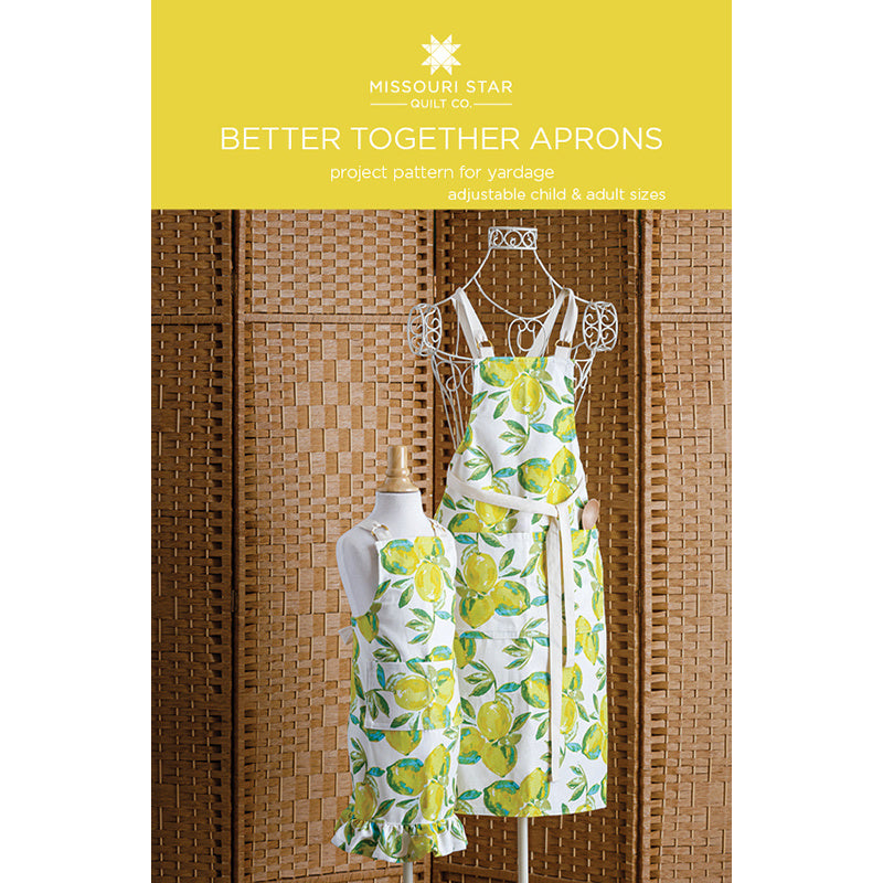 Blue Yellow and White Hexagon Pattern outlet Full Apron