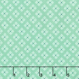 Bee Basics - Stitched Flower Teal Yardage Primary Image