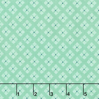 Bee Basics - Stitched Flower Teal Yardage