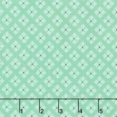 Bee Basics - Stitched Flower Teal Yardage