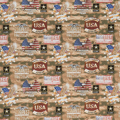 Military - Army Camo Flag Multi Yardage Primary Image