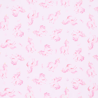 Fairy Dust - Pretty Glitter Unicorns Pink Yardage