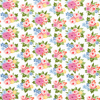 Zinnia - Market Blooms Rainbow Yardage