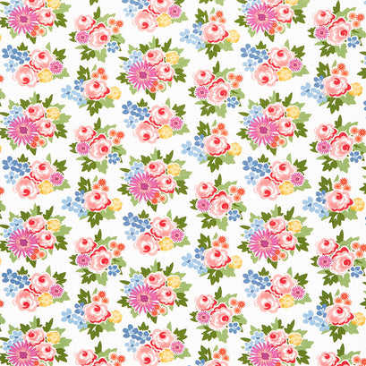 Zinnia - Market Blooms Rainbow Yardage