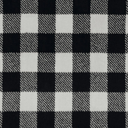 Luxe Cuddle® - Buffalo Check Silver Black Minky Yardage