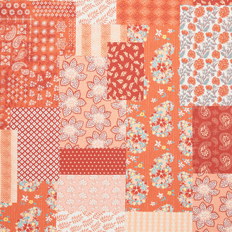 Cadence - Patchwork Persimmon Yardage