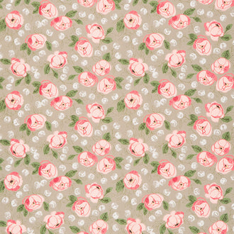 Country Rose - Country Bouquet Taupe Yardage