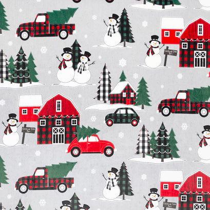 Cuddle® Prints - Merry Bright Chrome Digitally Printed Minky Yardage