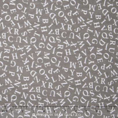 Cuddle® Prints - ABC Charcoal 60" Minky Yardage