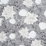 Holiday Flourish - Snow Flower - Poinsettia Pewter Yardage Primary Image