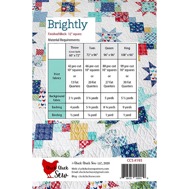 Digital Download - Brightly Quilt Pattern