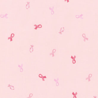 Strength in Pink - Ribbons Blush Yardage