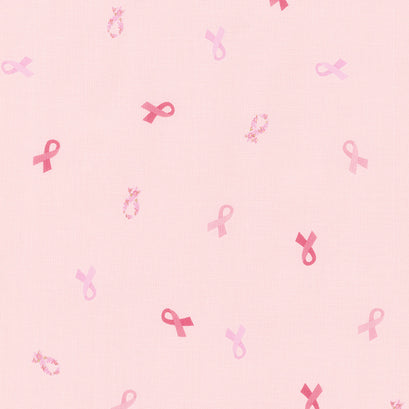 Strength in Pink - Ribbons Blush Yardage