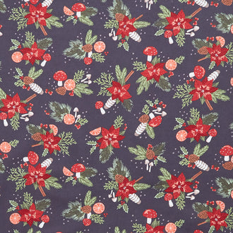 Yuletide Forest - Main Charcoal Yardage