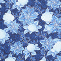 Holiday Flourish - Snow Flower - Blue ColorstoryPoinsettia Navy Yardage Primary Image