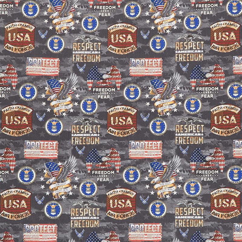 Military - Air Force Camo Flag Multi Yardage