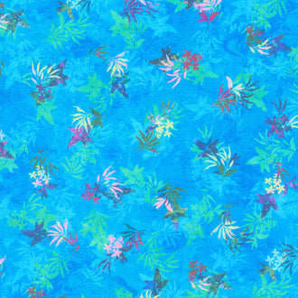 Wild Vista - Leaves Teal Yardage