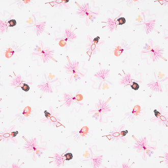 Fairy Dust - Fairies Ribbon Dances Blush Yardage