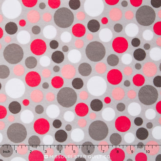 Cuddle® Prints - Bubble Dot Watermelon 60" Minky Yardage