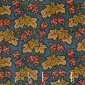 Sycamore - Leaf Cluster Teal Yardage