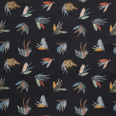 Woodland and Wildflowers - Feather Friends Charcoal Yardage