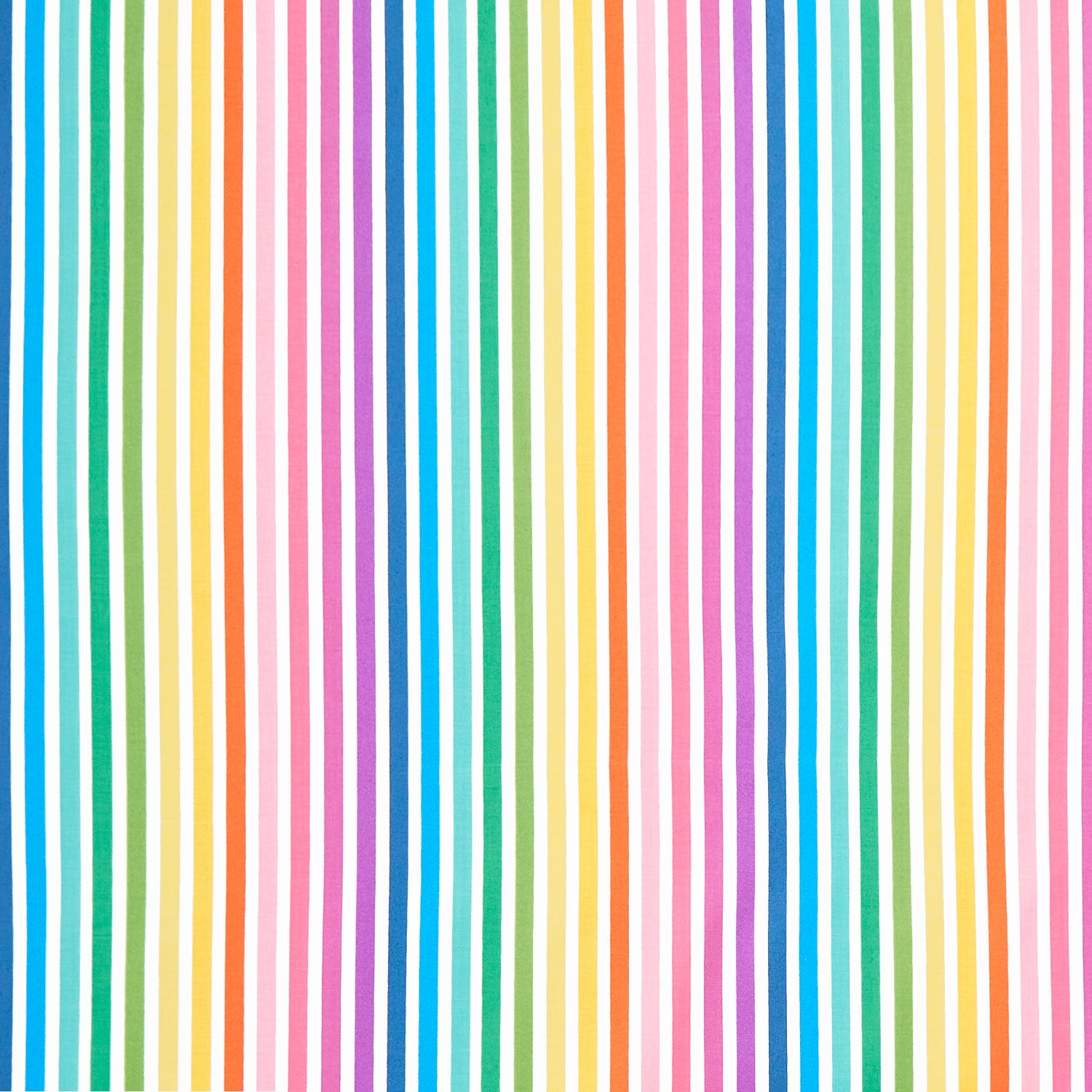 Make - Rainbow Stripe White Yardage