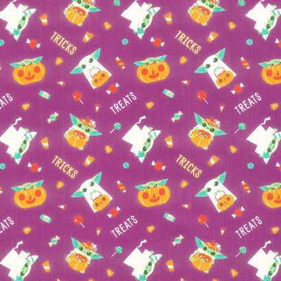 Character Halloween III - The Child Tricks and Treats Purple Yardage