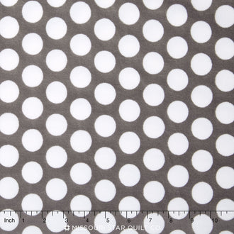 Cuddle® Classic Mod Dot - Charcoal 60" Minky Yardage