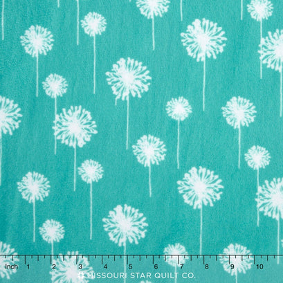 Cuddle® Prints - Dandelion Teal 60" Minky Yardage