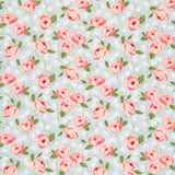 Country Rose - Country Bouquet Smokey Blue Yardage Primary Image