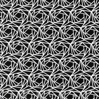 Jardin Noir - Geometric Jet Yardage