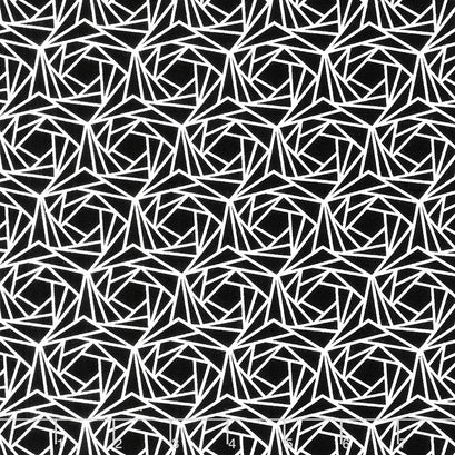 Jardin Noir - Geometric Jet Yardage