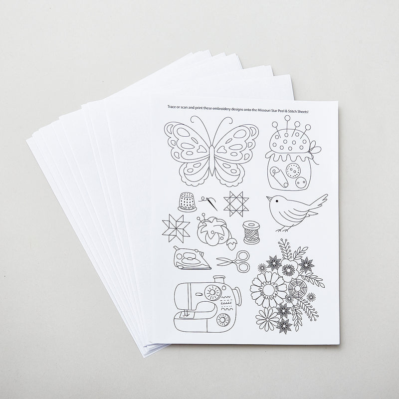 Missouri Star Peel & Stitch: Printable, Wash-away Transfer Sheets 10pk Primary Image