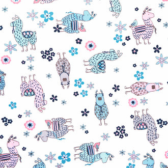 Cuddle® Prints - No-Prob Llama Blush 60" Minky Yardage