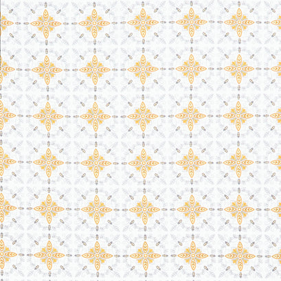 Honey and Lavender - Bumble Bee Tiles Milk Yardage