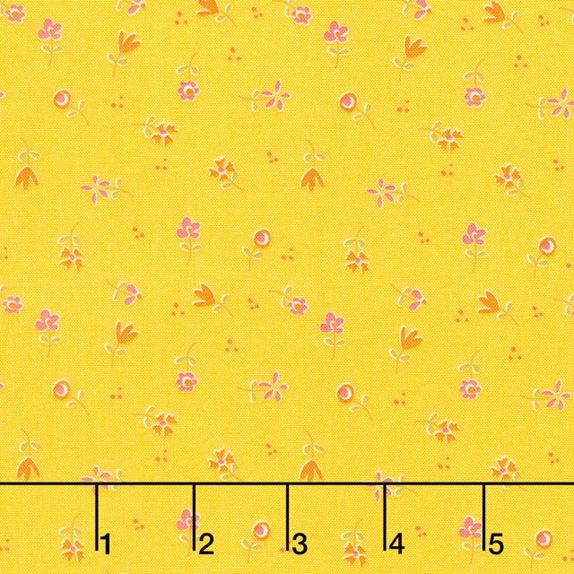 Adel in Summer Flower Toss Sunshine from Riley Blake Designs | Yardage | Fort Worth Fabric Studio | Best Quilting Fabric Shop