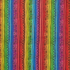 African Sunset - African Tribal Stripes Multi Yardage Primary Image