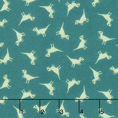 D Is For Dinosaur - Velociraptor Iron Digitally Printed Yardage