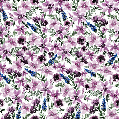 Cuddle® Prints - Springflower Wisteria Digitally Printed Minky Yardage