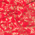 Holiday Flourish - Snow Flower - Gold ColorstorySwirls Crimson Yardage Alternative View #1