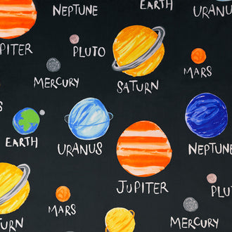 Cuddle® Prints - Solar System Titan Digitally Printed Minky Yardage