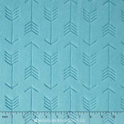 Cuddle® Embossed Arrow - Teal 60" Minky Yardage